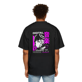 Drop Shoulder t-Shart Graphic Digital Music Streetwear Print